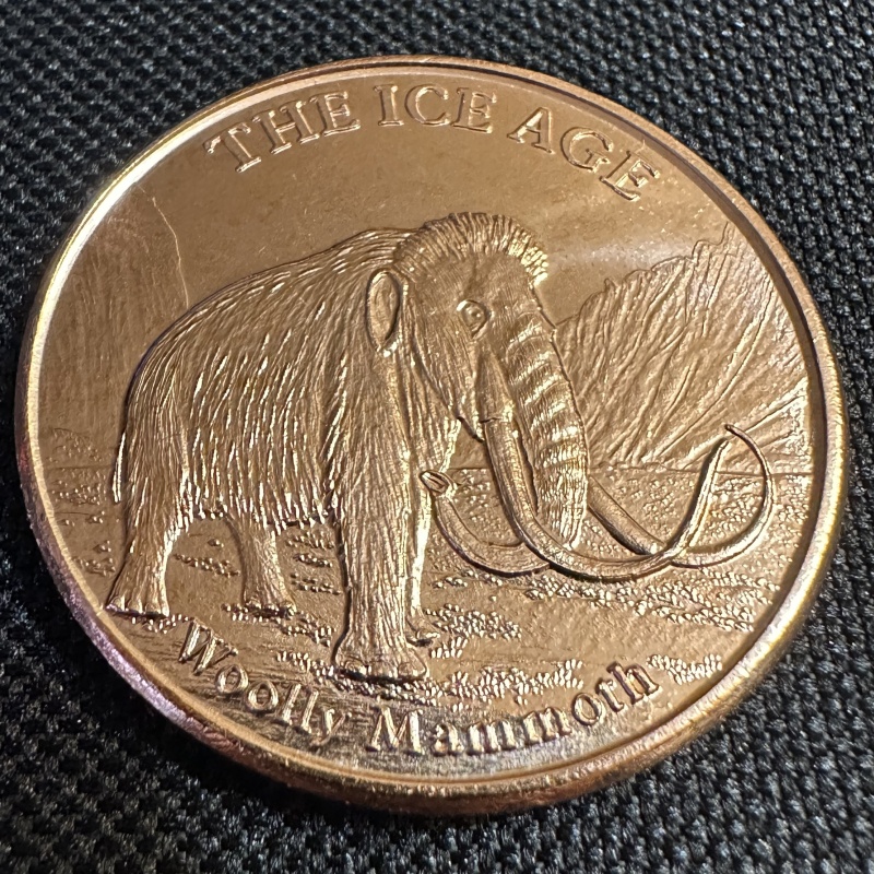 1 Ounce Copper Woolly Mammoth (t4)