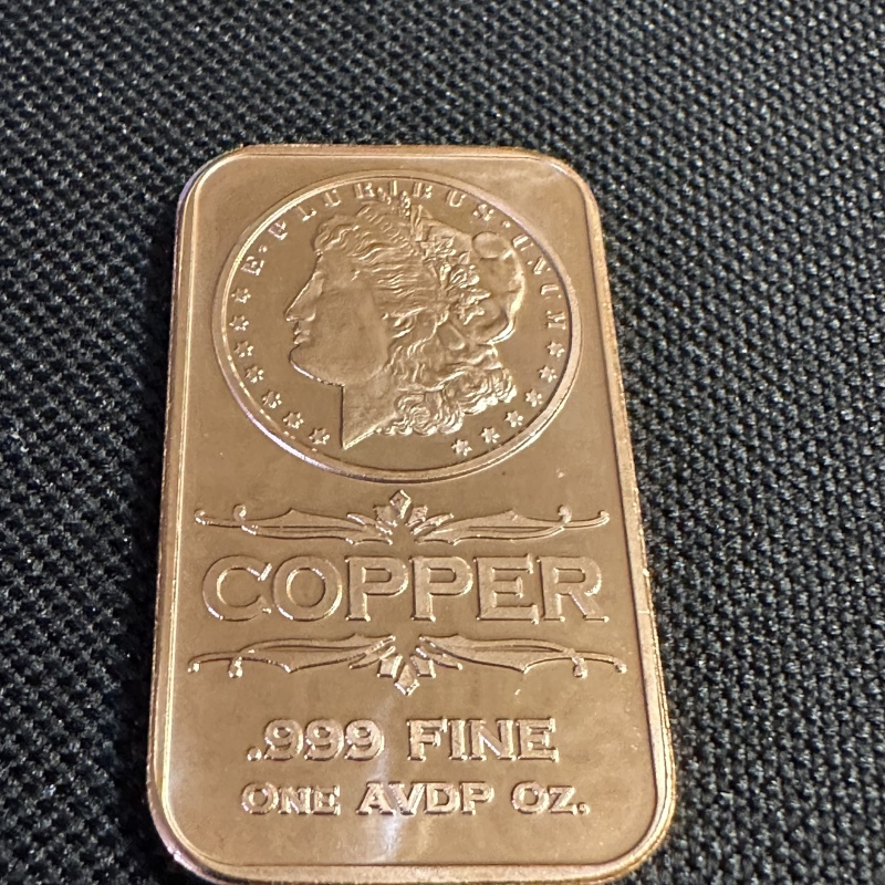 1 Ounce Copper Morgan Bar (t12)
